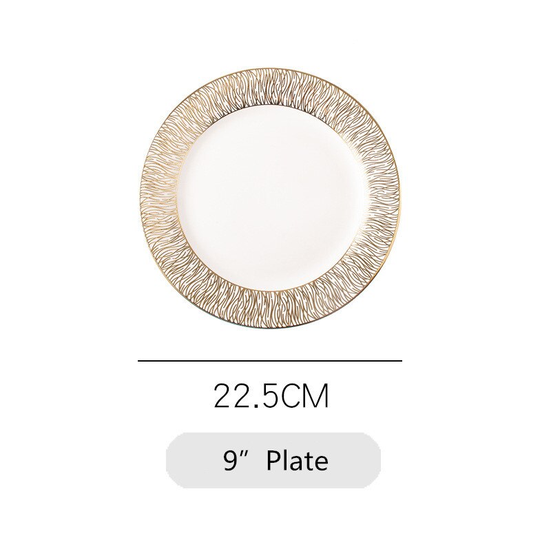 Western Steak Plate Dishes for restaurant scratch-resistant pendulum Fruit plate Square Plate Ceramic Dinner Plate Ceramic Plate: C 9 inch