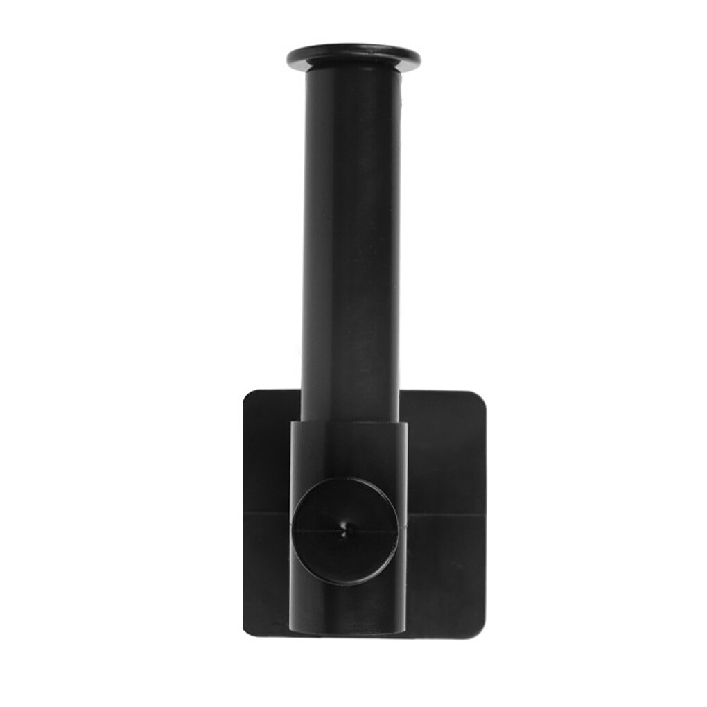 Retractable Toilet Paper Holder L Shape Plastic Kitchen Roll Holder Wall Mounted Black Rack Bathroom Paper Towel Storage Shelf: Black