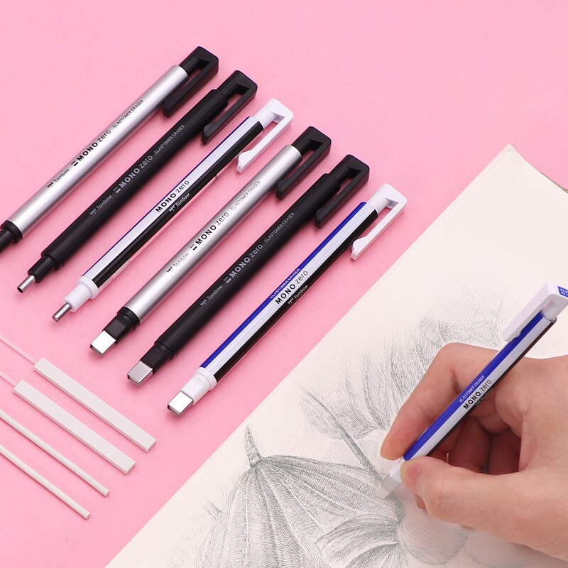 Runde Spitze Radiergummi Nachfüllung Pack Ultrafeinen Bleistift Gummi Perfekte Überarbeiten Einzelheiten Profi Zeichnung Radiergummi Stift Genaue Korrektur