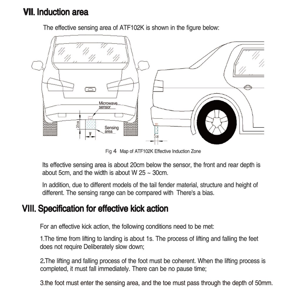 Elektrische Heckklappe Ein Fuß Sensor Kontrolle Kofferraum Öffner Einfach Installieren Hände Freies Mikrowelle Induktion Intermittierende Typ Intelligente