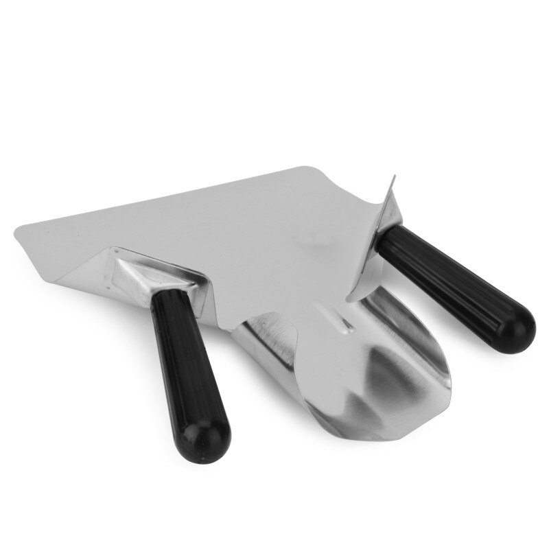 French Fries Shovel Chip Scoop Food Stainless Steel Kitchen Tools Fries Burger Packaging Tool Single Double Handles Grip