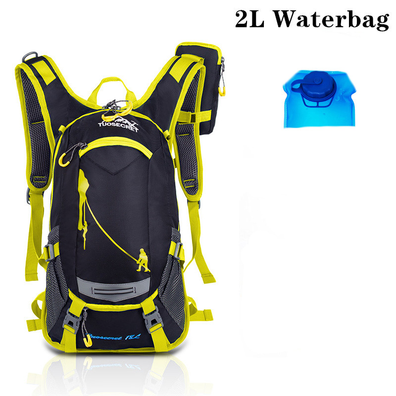 18L Motorcycle Backpack Cycling Bag Waterproof Shoulders Climbing Camping Hiking Backpack Motocross Racing Bags: Champagne