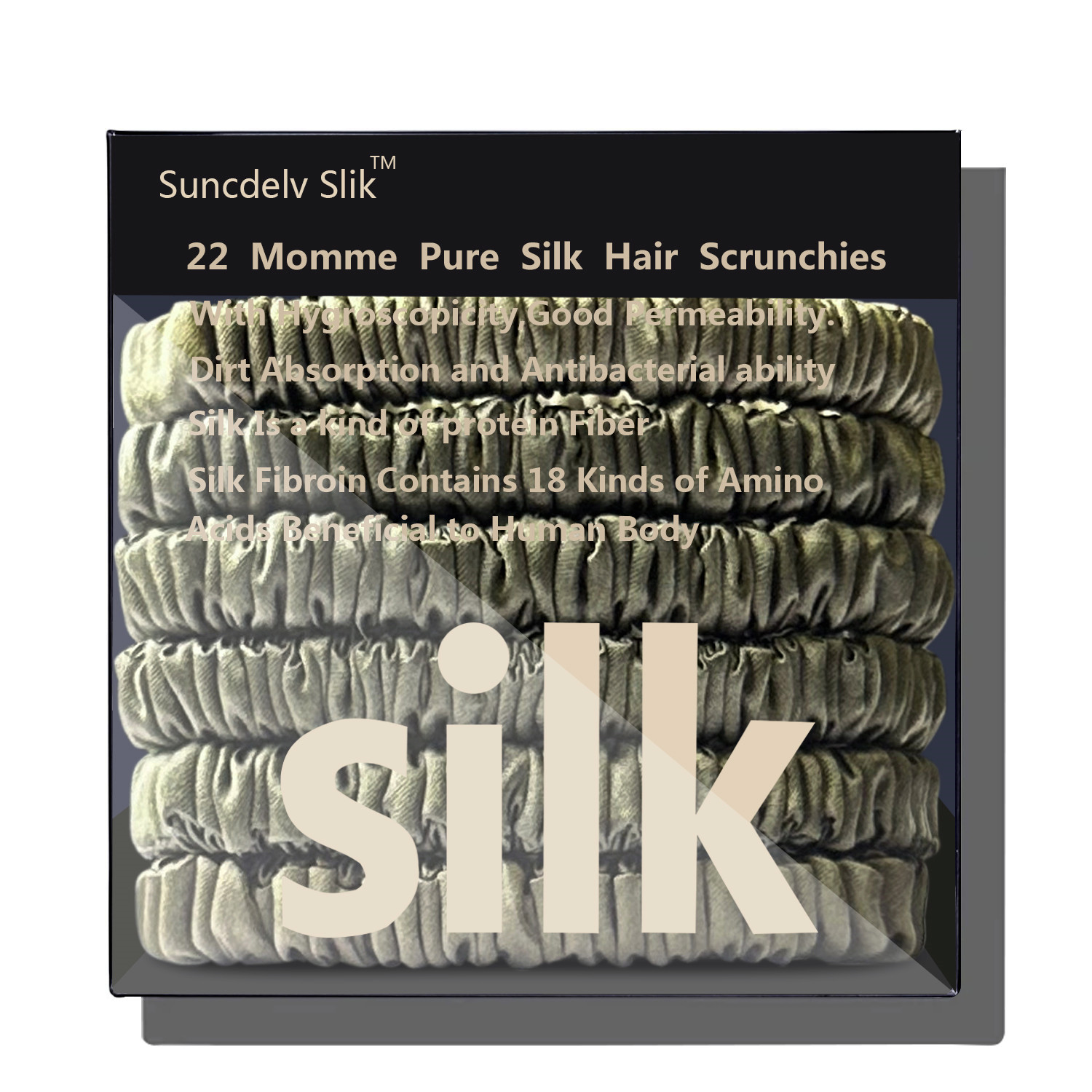 100% pura morera 6A seda pelo Scrunchie diademas hechas a mano mujeres niña accesorios para el cabello Color puro Natural HairTies caja 6 uds