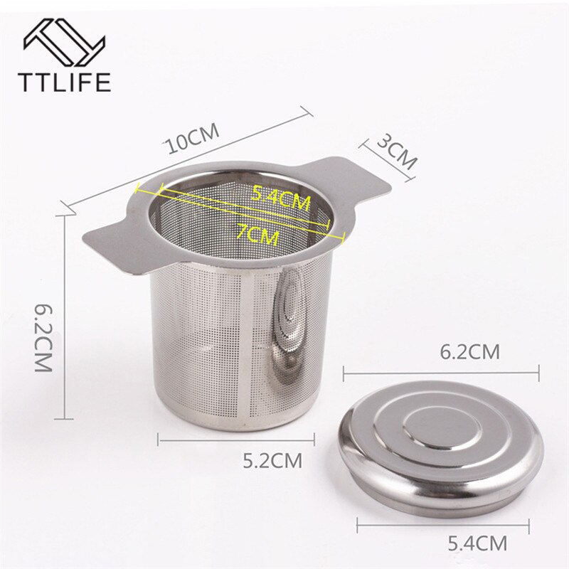 VOGVIGO – filtre à épices en feuille de thé, ustensiles pour boissons, infuseur à thé en maille, filtre à thé, théière en acier inoxydable, accessoires de cuisine amples réutilisables