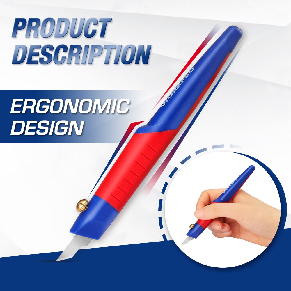 WORKPRO 14PC Craft Knife Set Utility Knife Blade Wood Paper Soap Cutter Craft Pen DIY Carving Tools Sculpture Engraving Knife