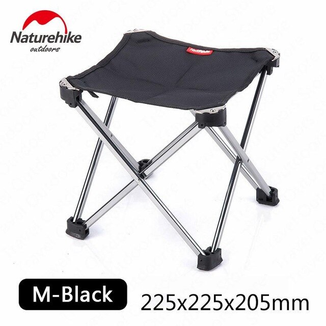Naturehike bærbar foldbar aluminium campingstol udendørs picnic fiskestol  nh15 d 012- m-b