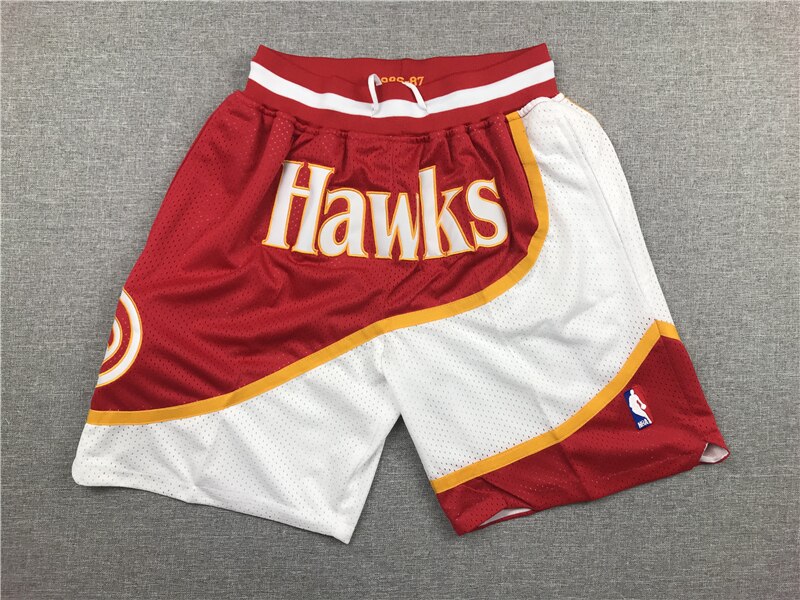 Nba Atlanta Hawks #4 Spud Webb Basketbal Shorts #21 Dominique Wilkins Sport Broek Mesh Jogging Korte Broek: 2 / XXL