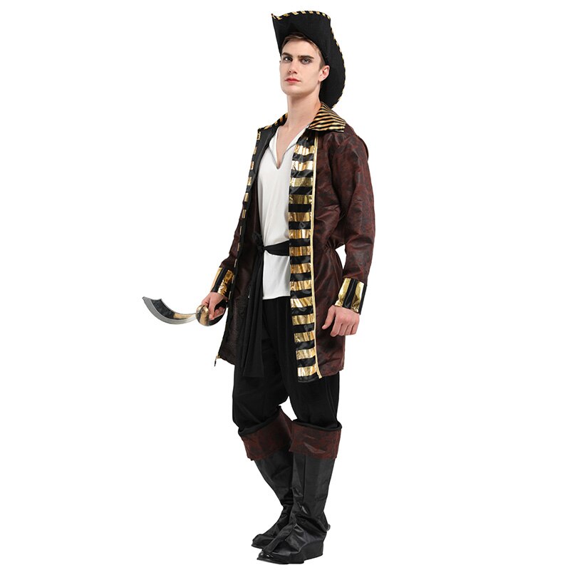 Umarden Fantasia pareja de Piratas del Caribe traje de bucanero mujeres hombres Halloween Purim carnaval vestido de lujo