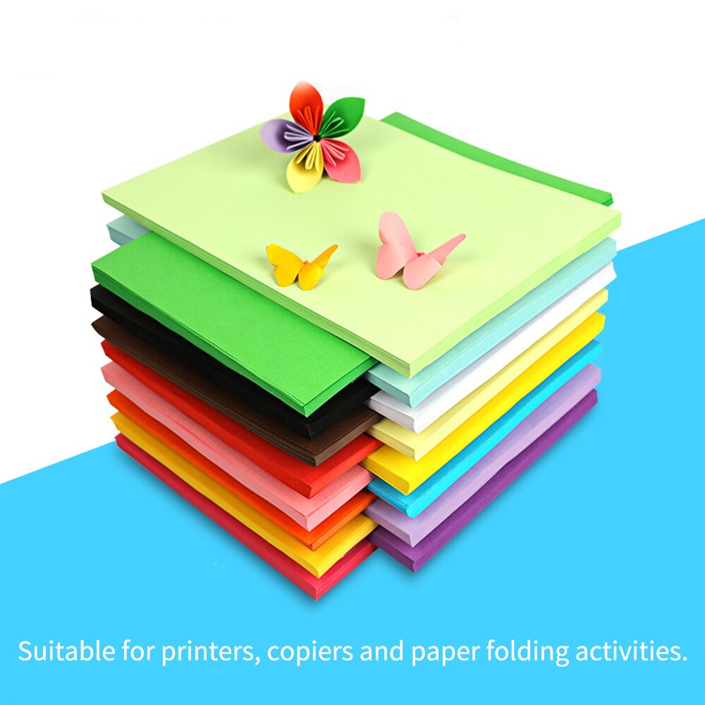 100 Sheets A4 Color Copy Paper 210x297mm/8.3x11.7in Printer Paper 70GSM for Copy Printing Writing Crafts and Paper Folding