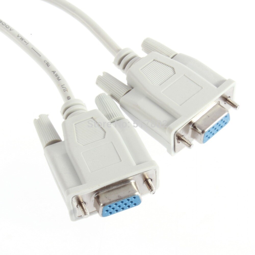VGA SVGA Monitor 1 PC to 2 Way Dual Video Graphic LCD TFT Y Splitter Cable Lead !