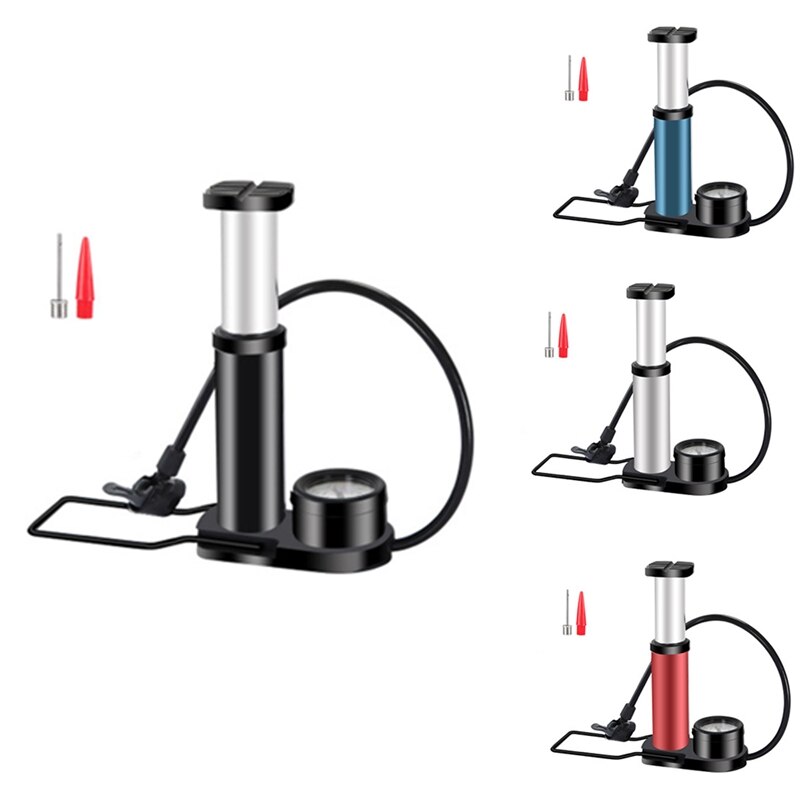 Bike Ergonomic Pump With Gauge &amp; Smart Valve Head Bike Tire Pump Glue Less Puncture Kit For Mountain Bike