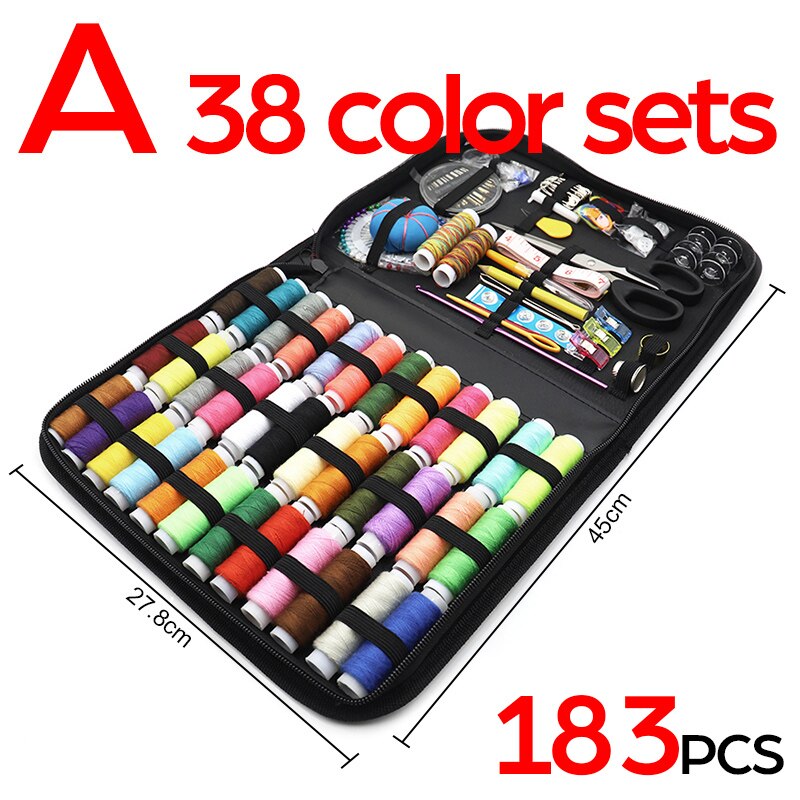 Kits de costura DIY, caja de costura multifunción, conjunto para acolchado a mano, costura, hilo de bordar, accesorios de costura, Kits de costura: Gris claro