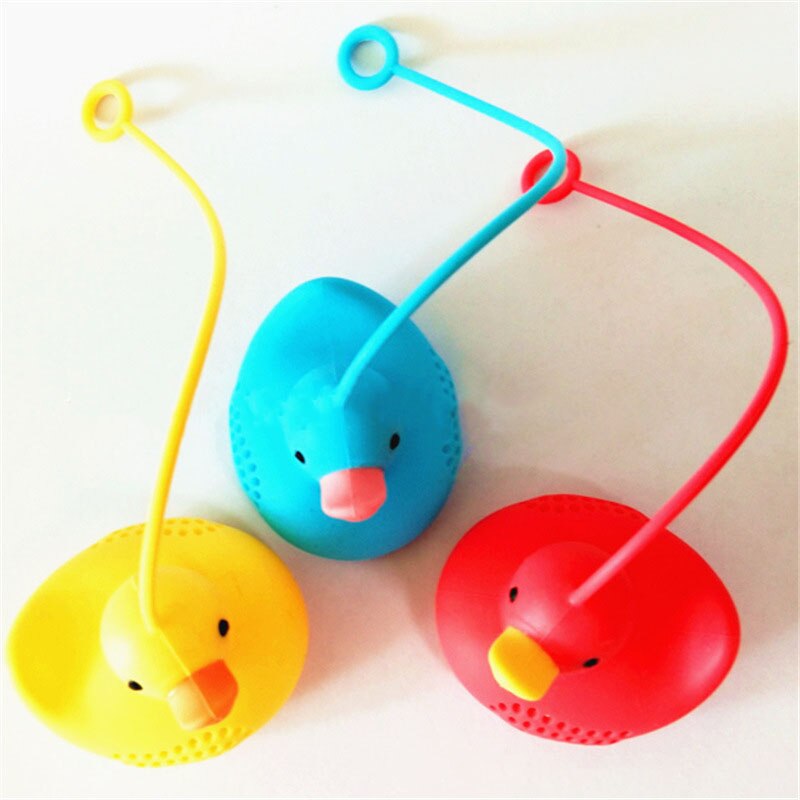 Food Grade Theezeefjes Herbruikbare Keuken Accessoires Losse Blad Diffuser Thee-ei Siliconen Eend Vorm Thee Zak Met String