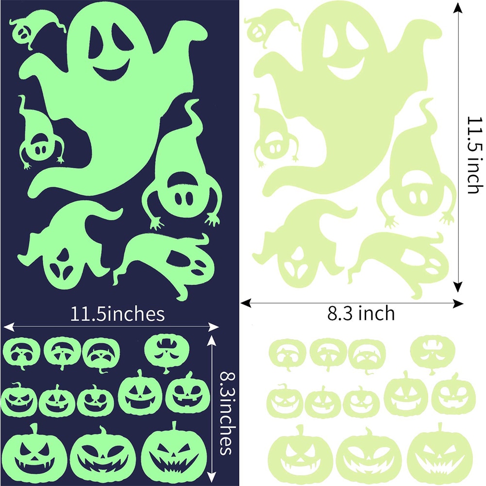 Halloween Glow In The Dark Venster Decals Lichtgevende Stickers Voor Halloween Thema Party