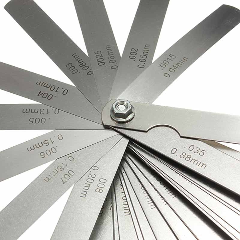 Medidor de espesor para herramienta de medida, herramienta de medición de 32 hojas, relleno de huecos métricos, 0,04-0,88mm