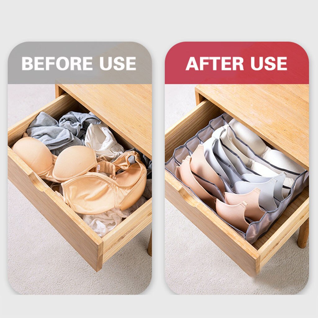 Separated Underwear Bra Organizer Storage Box Closet Organizers Boxes For Underwear Scarfs Socks Bras Foldable Drawer Organizer