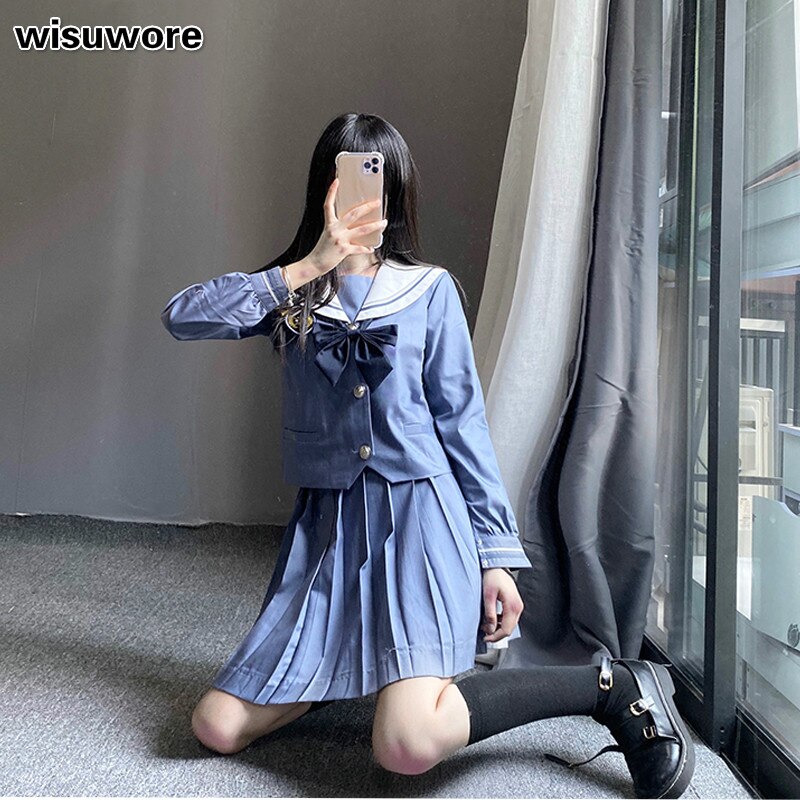 Jk Student Uniform Japanese School Girl Outfit The Embroidery JK Uniform Female Student Full Sets Korean Uniform