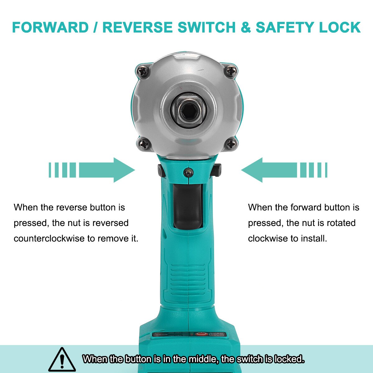 1/2 inch Square Wrench 21V Brushless Cordless Electric Impact Wrench Hand Drill Installation Power Tool