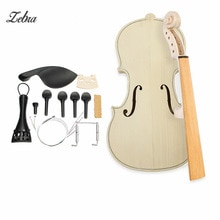 DIY Violin 4/4 Natural Violin 4/4 Spruce Top Maple Back Fiddle Solid Wood Kit Musical Instruments with Fiddle For Violin Lover