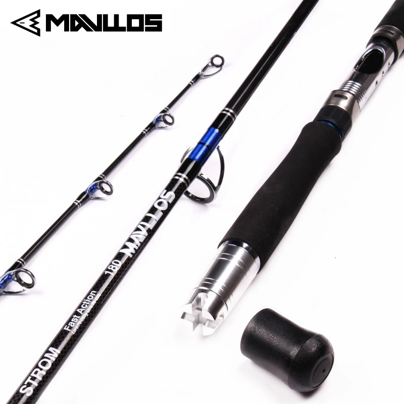 Mavllos Storm Tuna Fishing Jigging Rod MH 3 Section Carbon Tip 1.8M 2.1M Lure 70-250g 20-50LB Saltwater Fishing Spinning Rod