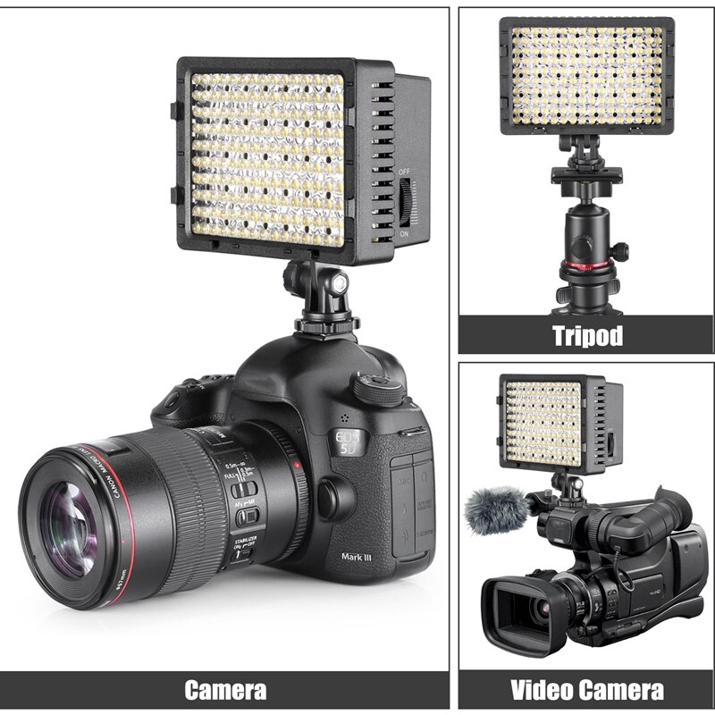 Camcorder Video Light 160 Led Ultra High Power Panel Digitale Camera Led Light Voor Canon Digital Slr Camera