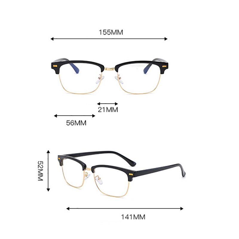 Vazrobe 155mm Oversized Eyeglasses Frame Male Glasses Men TR90 Semi Rimless Spectacles for Prescription Optical Wide Face