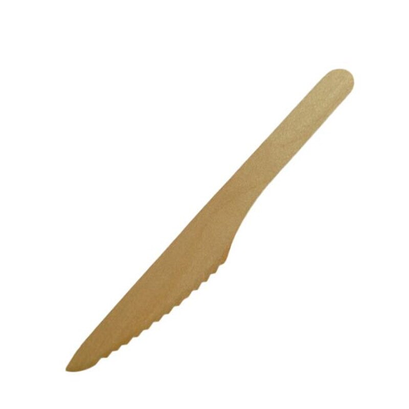 100 stk/pakning smørkniv av tre engangs marmeladekniv middagskniver restaurantbestikk kake dessertkutter