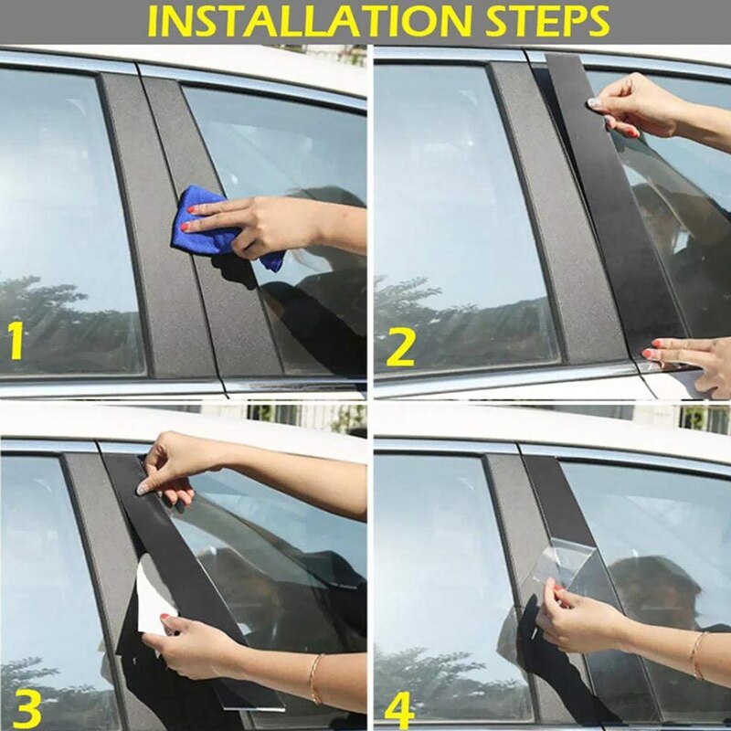 6Pcs Window Pillar Sticker Decoratie Venster B Pijler Decoratie Sticker Auto Styling Accessoires Voor Kia K5