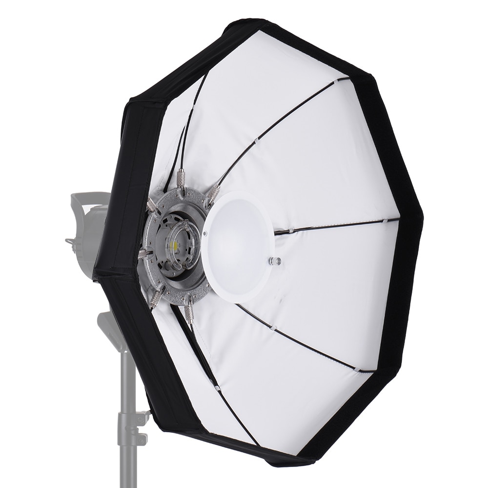 8- polet 60cm hvit sammenleggbar skjønnhet paraply parabol softbox med bowens feste til studio strobe blits lys
