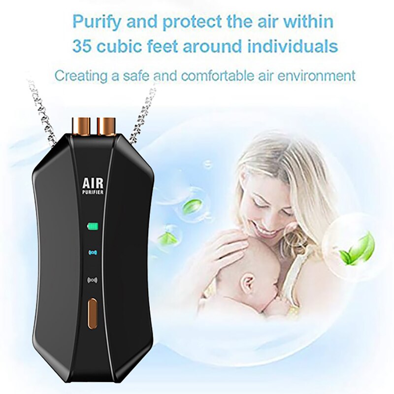 Air Purifier Personal Wearable Mini Portable 150 Million Negative Ion Car Hanging Neck Air Purifier