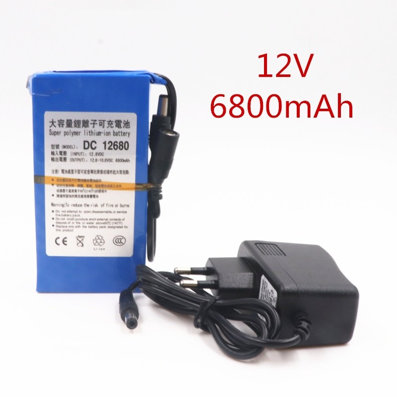 EU / us. Plug dc 12 V 6800 mAh Li ion rechargeable battery Power Bank for GPS Car video camera