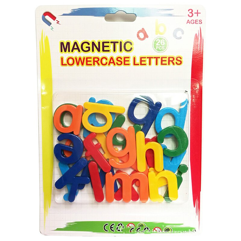 26Pcs Magnetische Leren Alfabet Letters Plastic Koelkast Stickers Peuters Kids Leren Spelling Tellen Educatief Speelgoed: 26 Letters