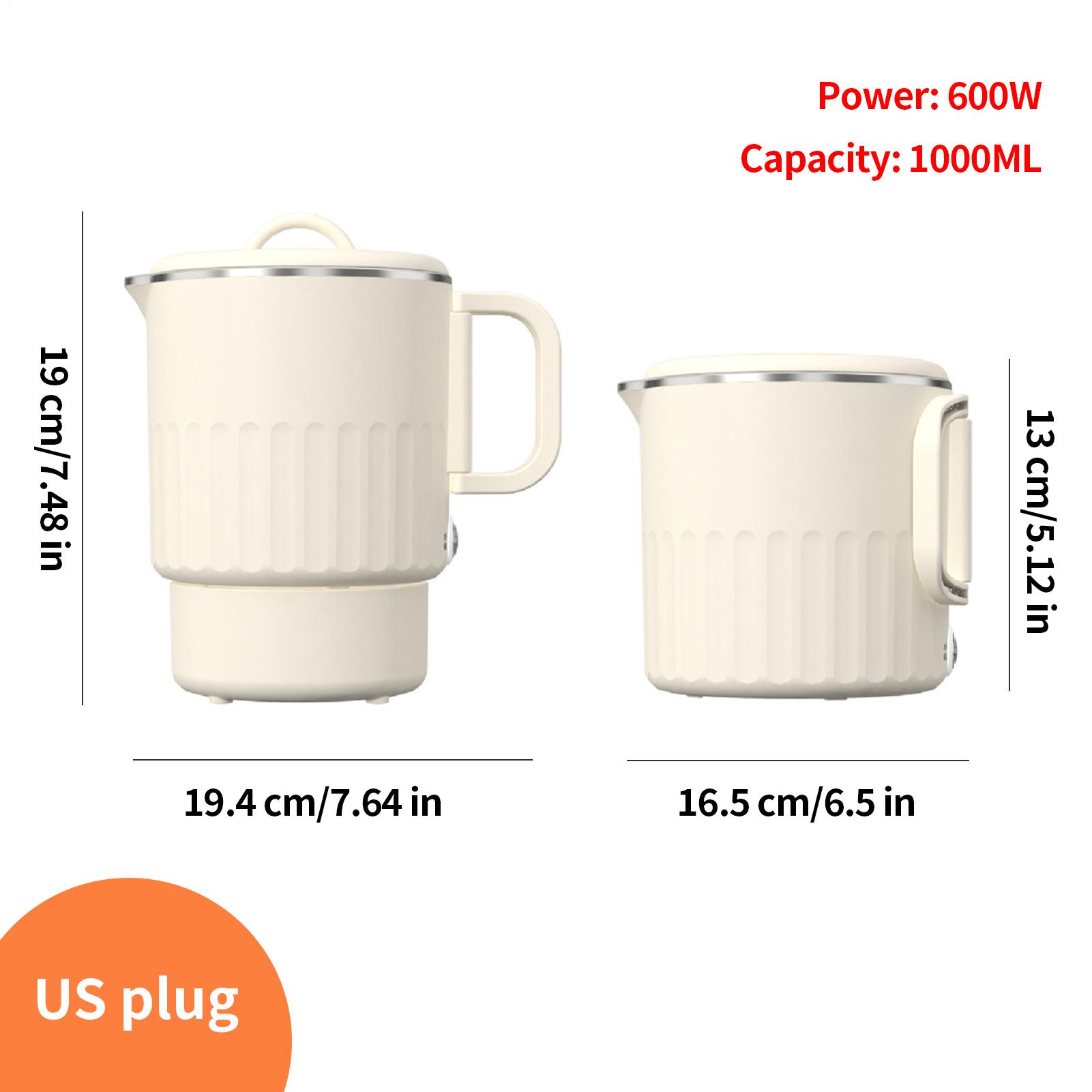 Składany czajnik podróżny 1L, składane czajniki elektryczne robić szybkiego gotowania wody z stojakiem robić gotowania jajek na parze na piknik.