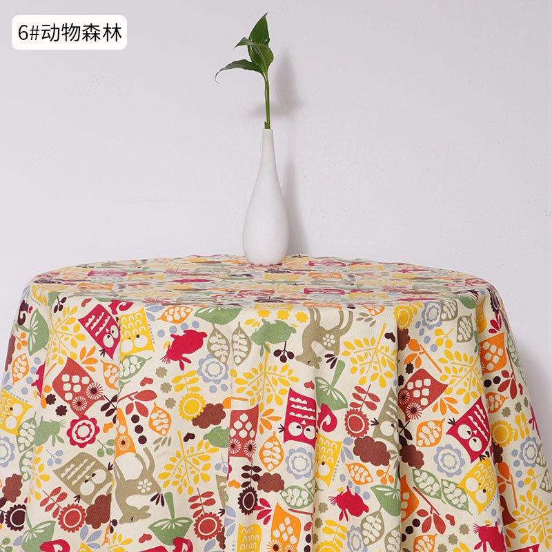Polyester Katoen Dieren Cartoon Print Canvas Stof Voor Huisdecoratie Foto Achtergrond Doek W300022: 6 / 50X70cm small piece