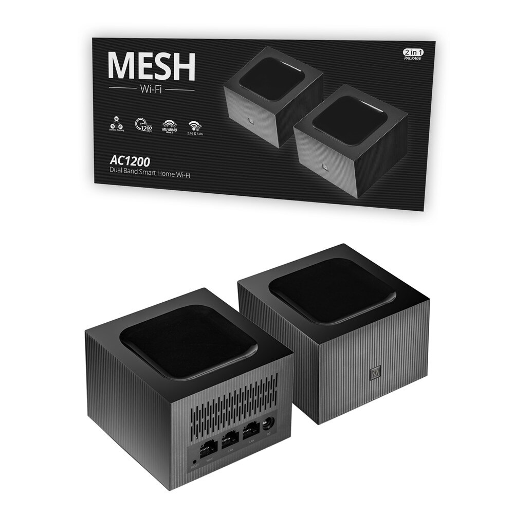 kebidu 3Pcs Ac1200 2.4G/5.0Ghz Mesh Wifi Router Home Outdoor Wifi Wireless Router Easy Set Up, App Remote Manage Pk Mw6 Newest: 2 Pcs Mesh Router