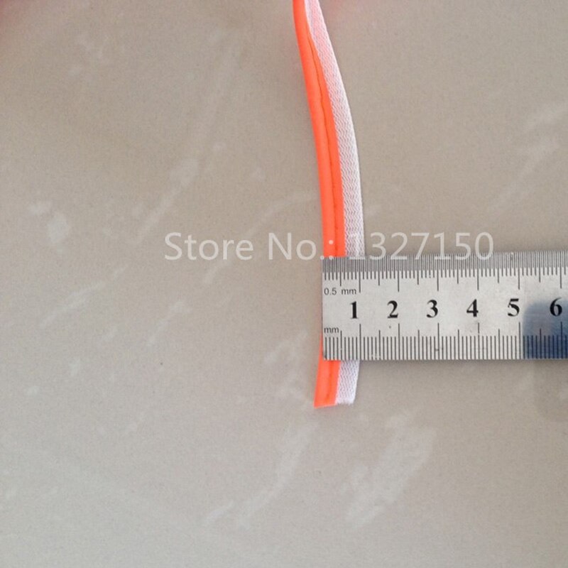 10 mmx 2m orange reflekterende striber stofstrimler kantflettet trim tape påsyet til tøjtaske kasketbukser