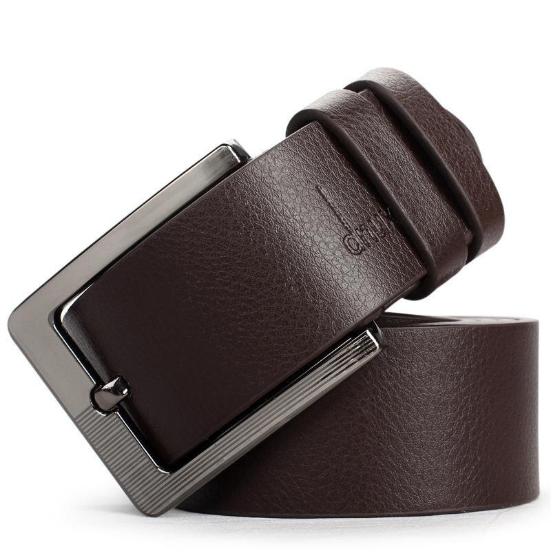 Mens Business Antique Alloy Leather Belts Pu Leather Business Formal Office Black Long Waistband Luxury Belt