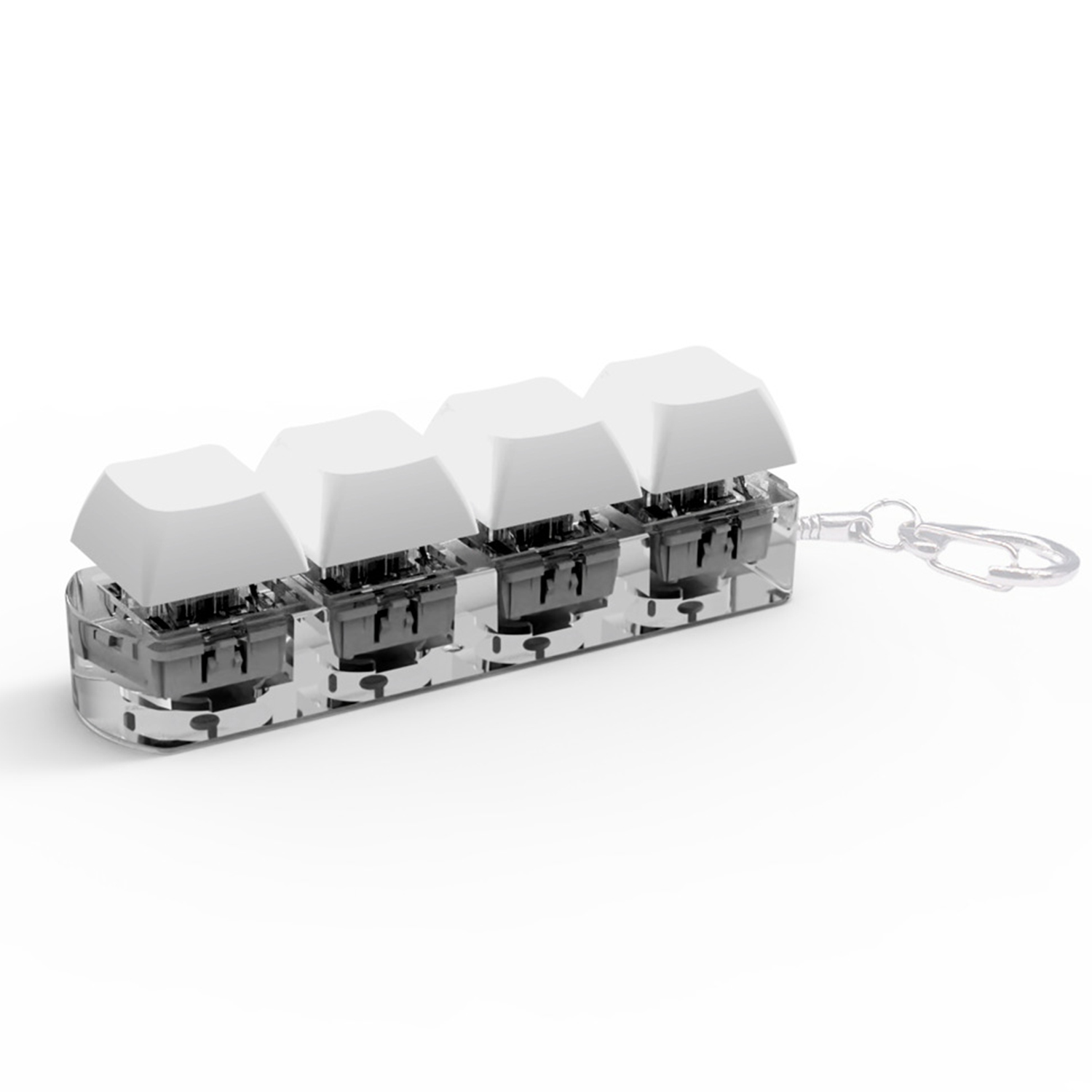 Clavier clé jouet fête soulagement du Stress bricolage Fidget bouton Keycap Fidget porte-clés clavier porte-clés jouets doigt clavier casquettes jouet: WHITE