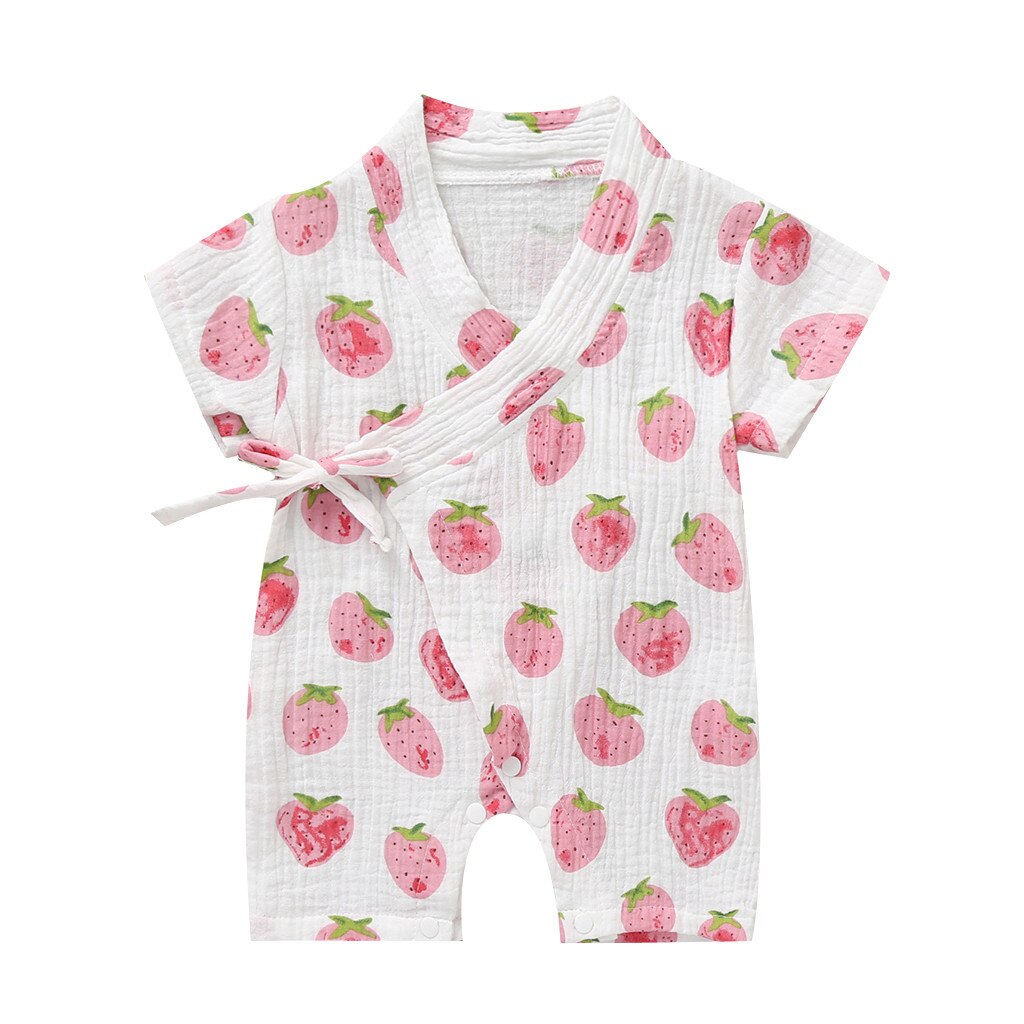 Schattige japanse kinderkleding baby rompers katoenen kimono zomer baby jongens en meisjes kleding peuter bebe trainingspak nachtkleding: 24m