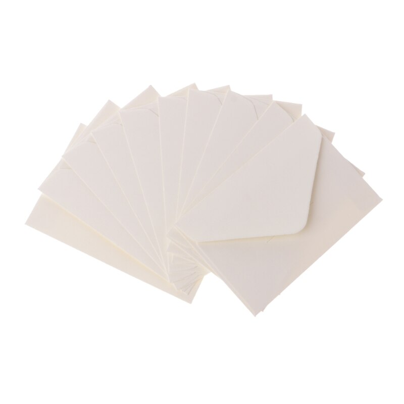 50 unids/lote Sobres de papel artesanal sobre de estilo europeo Vintage para de Scrapbooking de tarjetas: Blanco