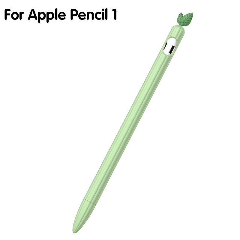 Suave lindo estuches de silicona para lápices para Apple lápiz 1 2 cubierta de cuero para iPad Tablet Touch Pen Stylus protector caso de la cubierta de la manga de la cáscara: For Pencil 1 05