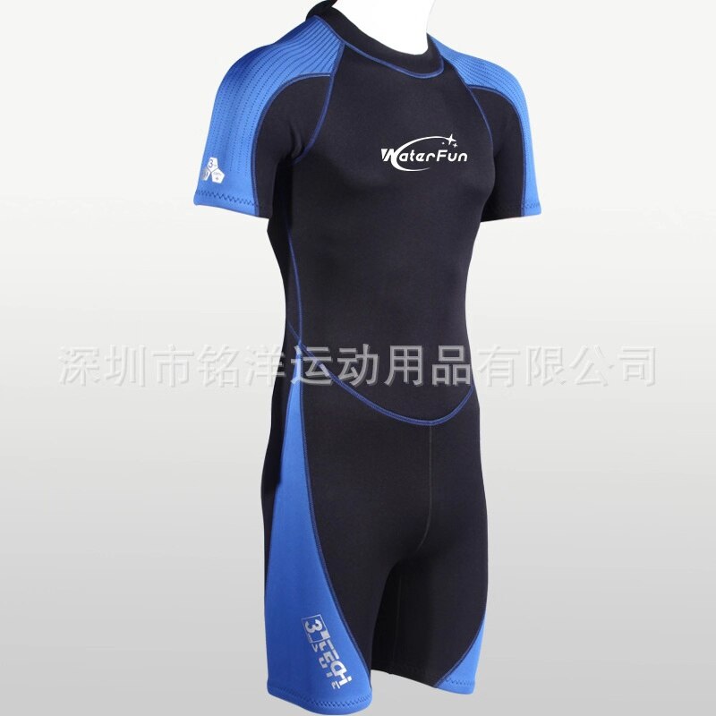 3mm Neoprene Wetsuit Mens women Short Sleeve Surfing Scuba Diving Bathing Suit Snorkeling kayaking Swimming Shorty Jumpsuit