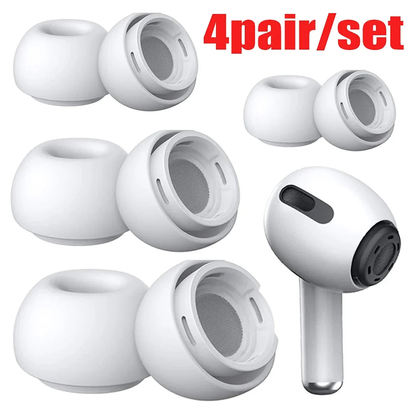Ersatz-Ohrstöpsel für AirPods Profi 1. 2. Generation 1–4 Paar Ohrstöpsel, Knospen, Silikon-Gummi-Ohrstöpsel, Ohrhörer-Kappe, Gel-Zubehör