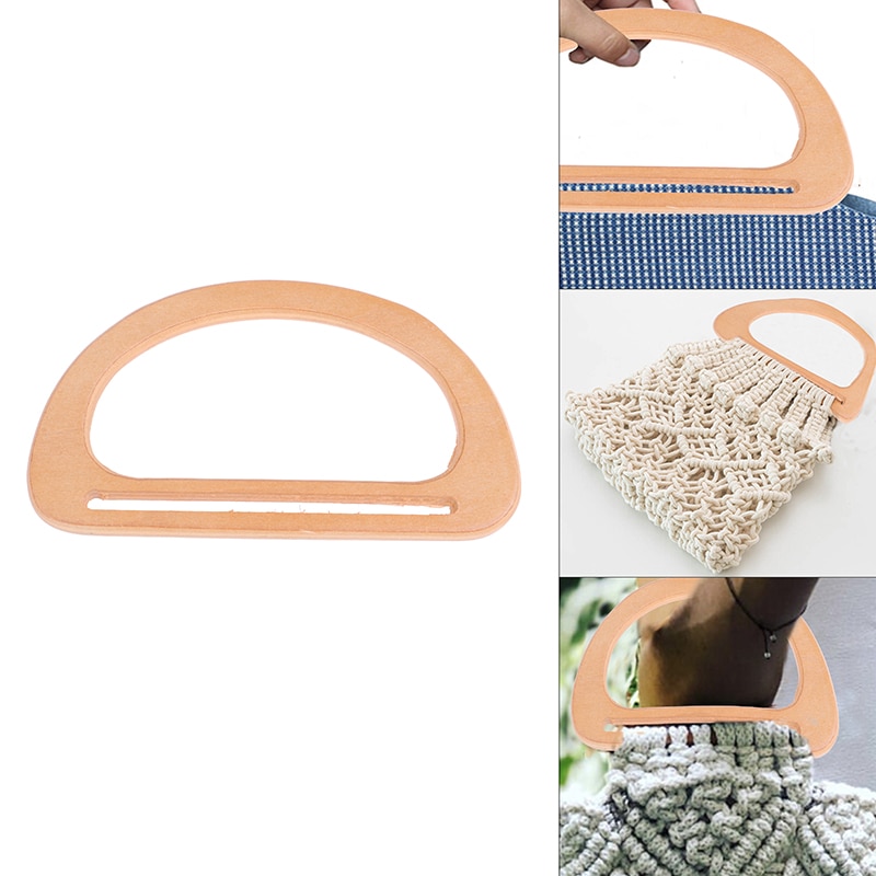 1Pcs Houten Tas Handvat Vervanging Voor Diy Tassen Portemonnee Maken Handtas Winkelen Zak Accessoires