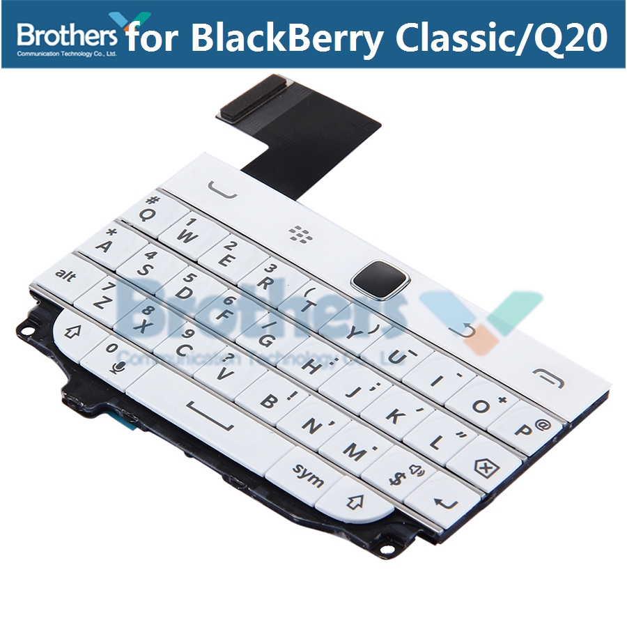 Toetsenbord Voor Blackberry Klassieke Q20 Toetsenbord Button Flex Kabel Voor Blackberry Q20 Telefoon Reparatie Onderdelen Zwart Wit Originele Gebruikt: WHITE