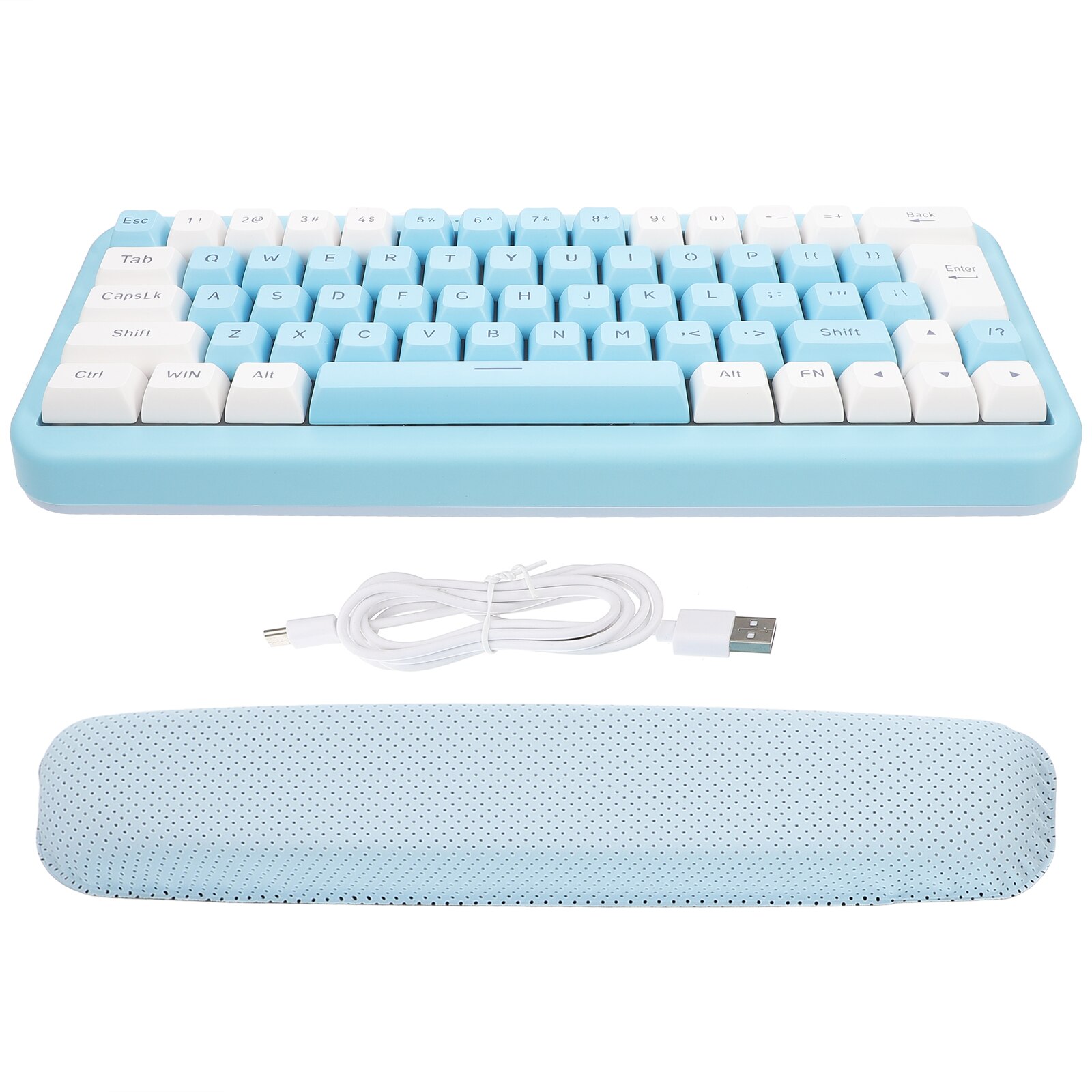 Wireless Keyboard 63-key Membrane Computer Keyboard RGB Lighting Office Keyboard: Default Title