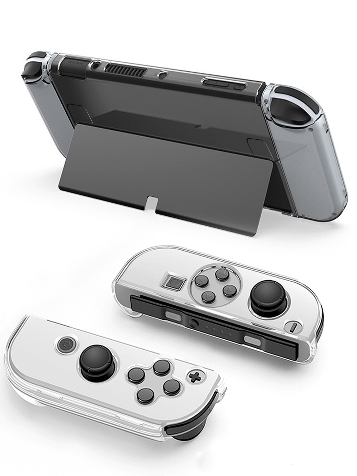 NEUE Kristall Schützen Hülse PC für Nintendo Schalter OLED transparent Harte fallen Abdeckung für Schalter OLED Konsole Freude-con zubehör