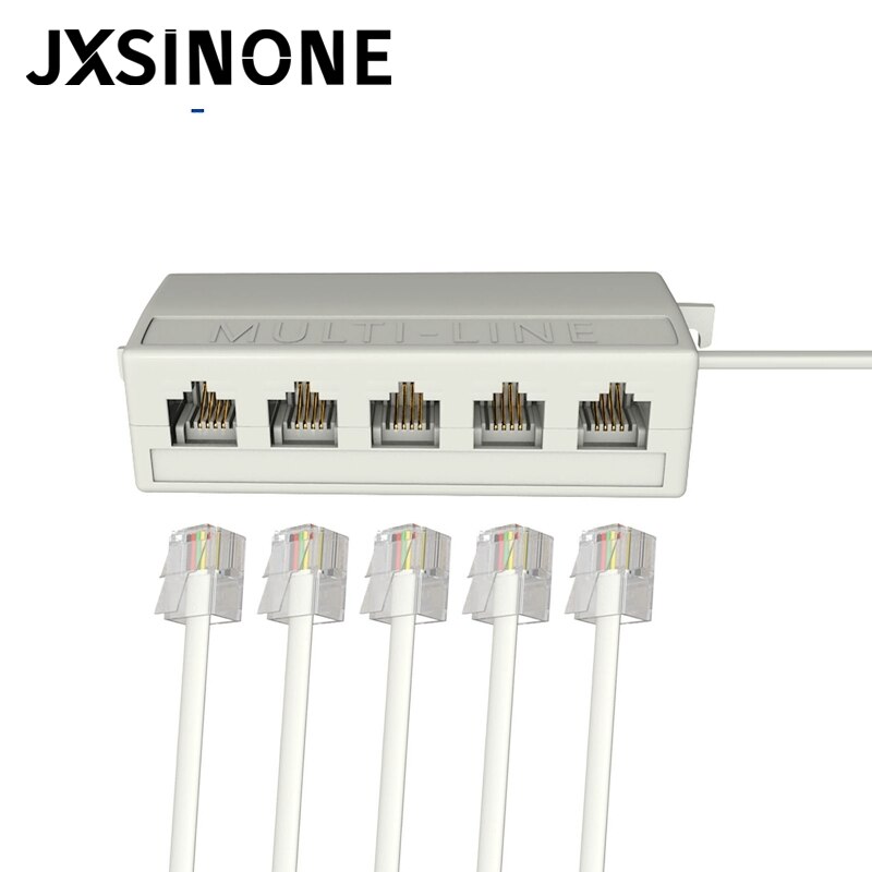 Jxsinone  rj11 liitin 5 -suuntainen pistorasia puhelin puhelin modulaarinen linjan jakaja pistoke sovitin 6 p 4c