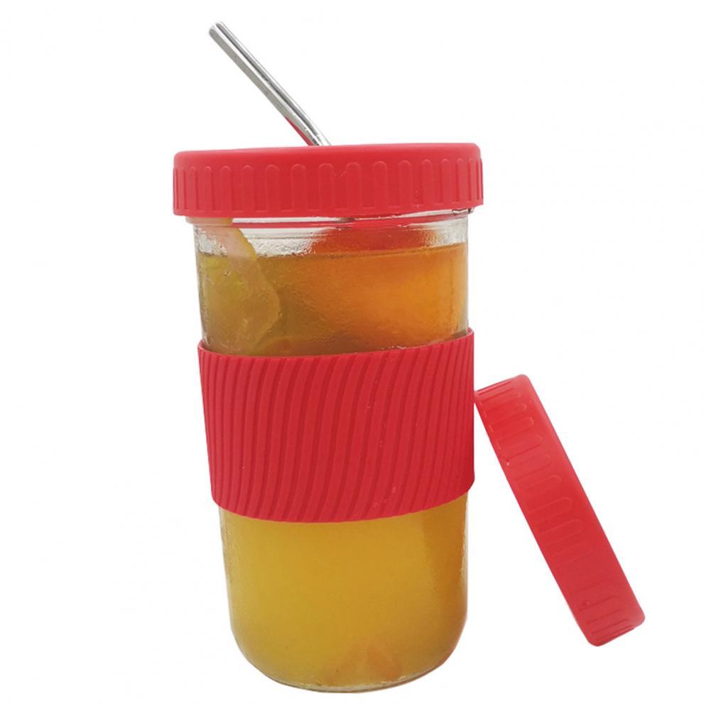 80% HOT1 Set Water Cup Milieuvriendelijke Met Deksel Glas Smoothie Thee Rietje Fles Voor Kantoor