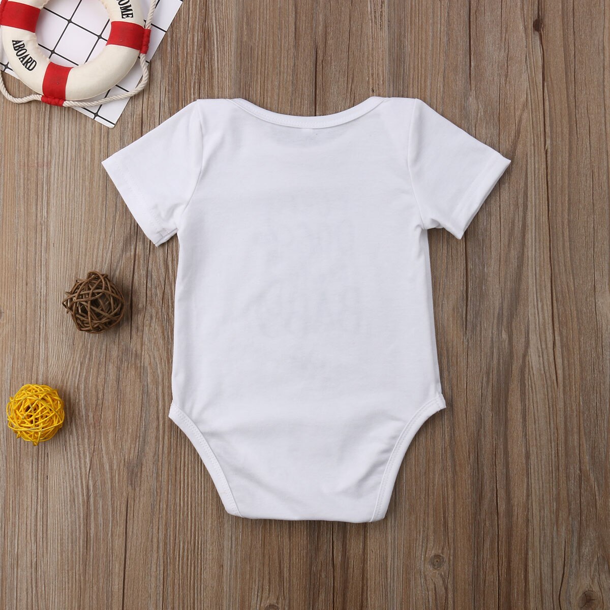 0-18M été casual mignon enfant en bas âge bébé filles garçons body à manches courtes lettre imprimer blanc combinaisons vêtements